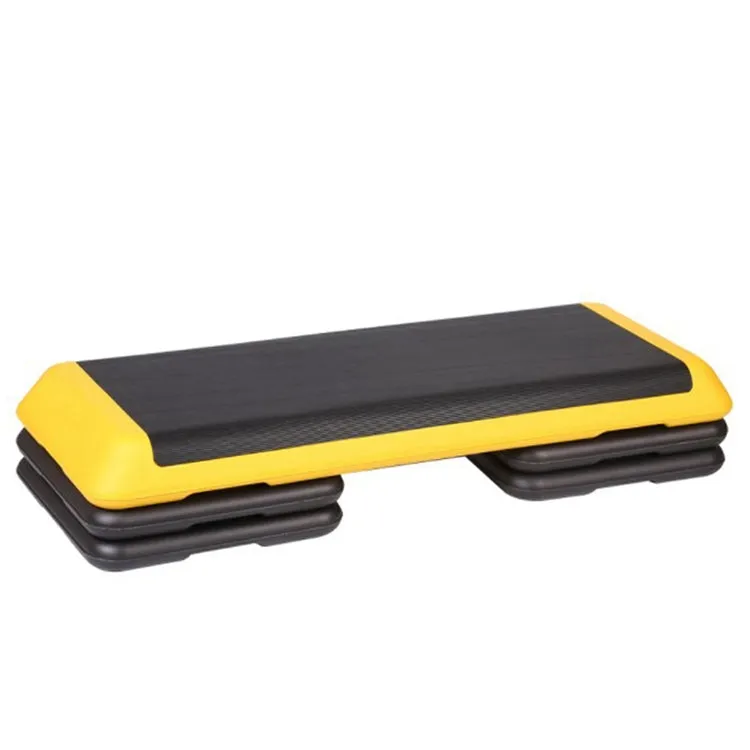 110cm Fitness Pedal Adjustable Sports Yoga Fitness Aerobics Pedal, Specification: Yellow Motherboard   4 Black Base