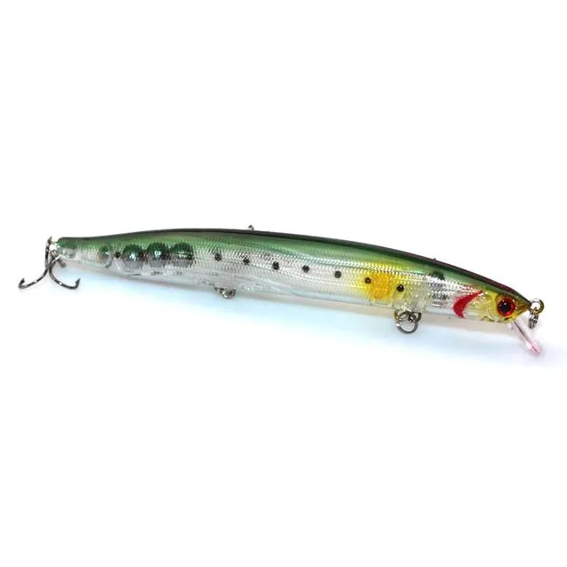 13.8cm 19g Floating Minnow Fishing Lure 6# Fish Wobbler Tackle 3D Eyes Crankbait Artificial Japan Hard Bait Swimbait