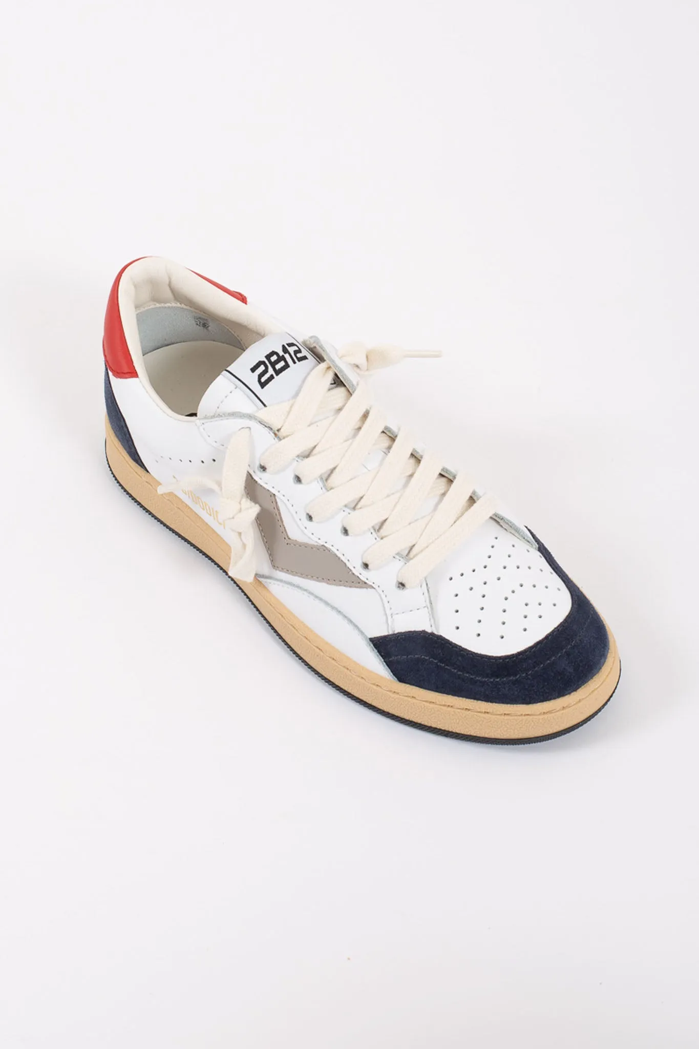 2b12 Sneakers Lacci Retro Rosso Bianco Bambino