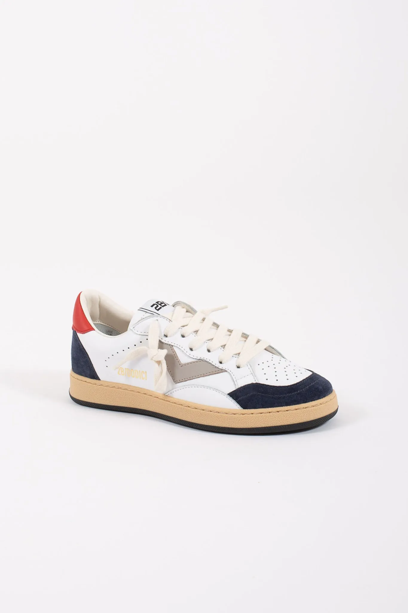 2b12 Sneakers Lacci Retro Rosso Bianco Bambino