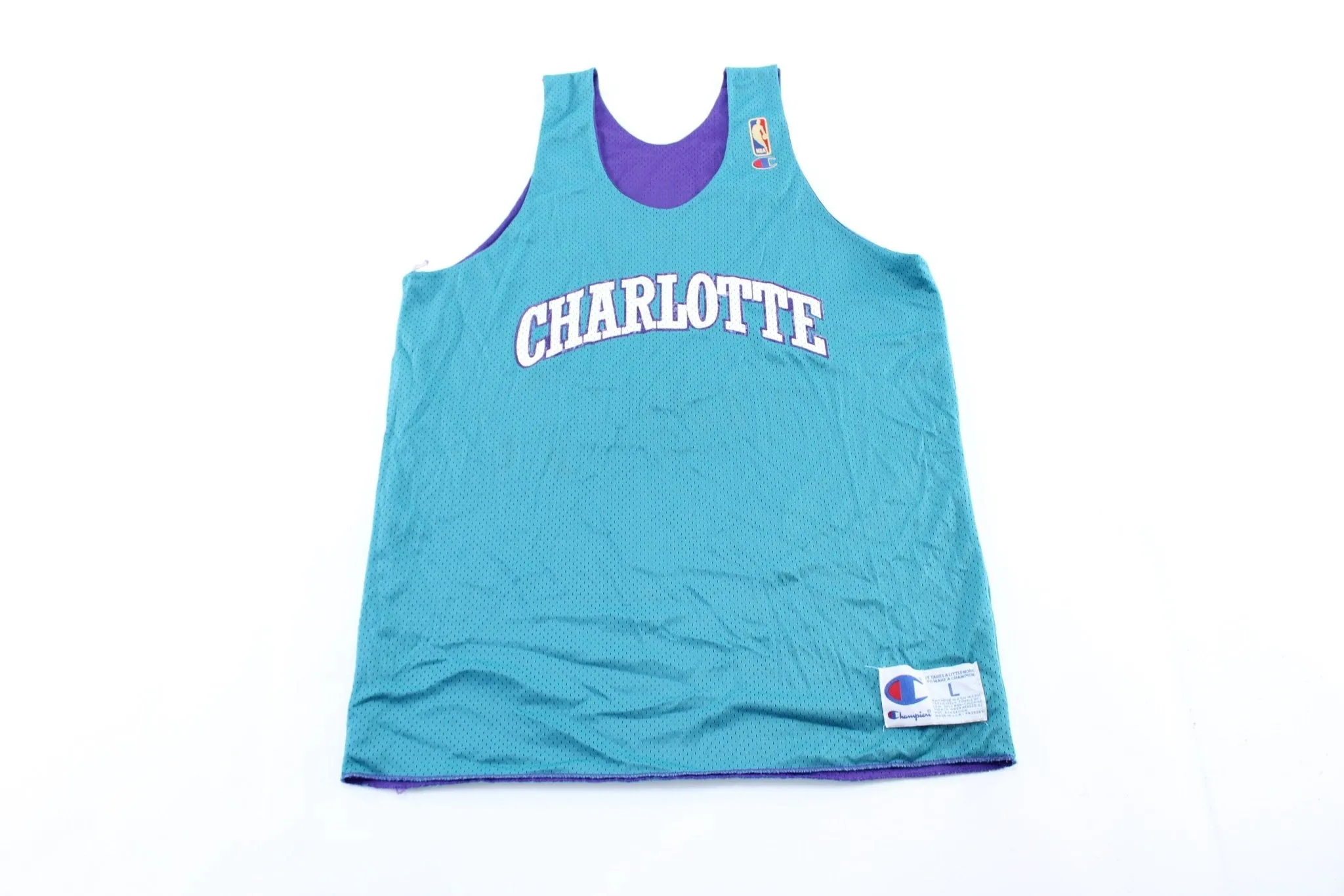 90's Champion Logo Charlotte Hornets Practice Jersey