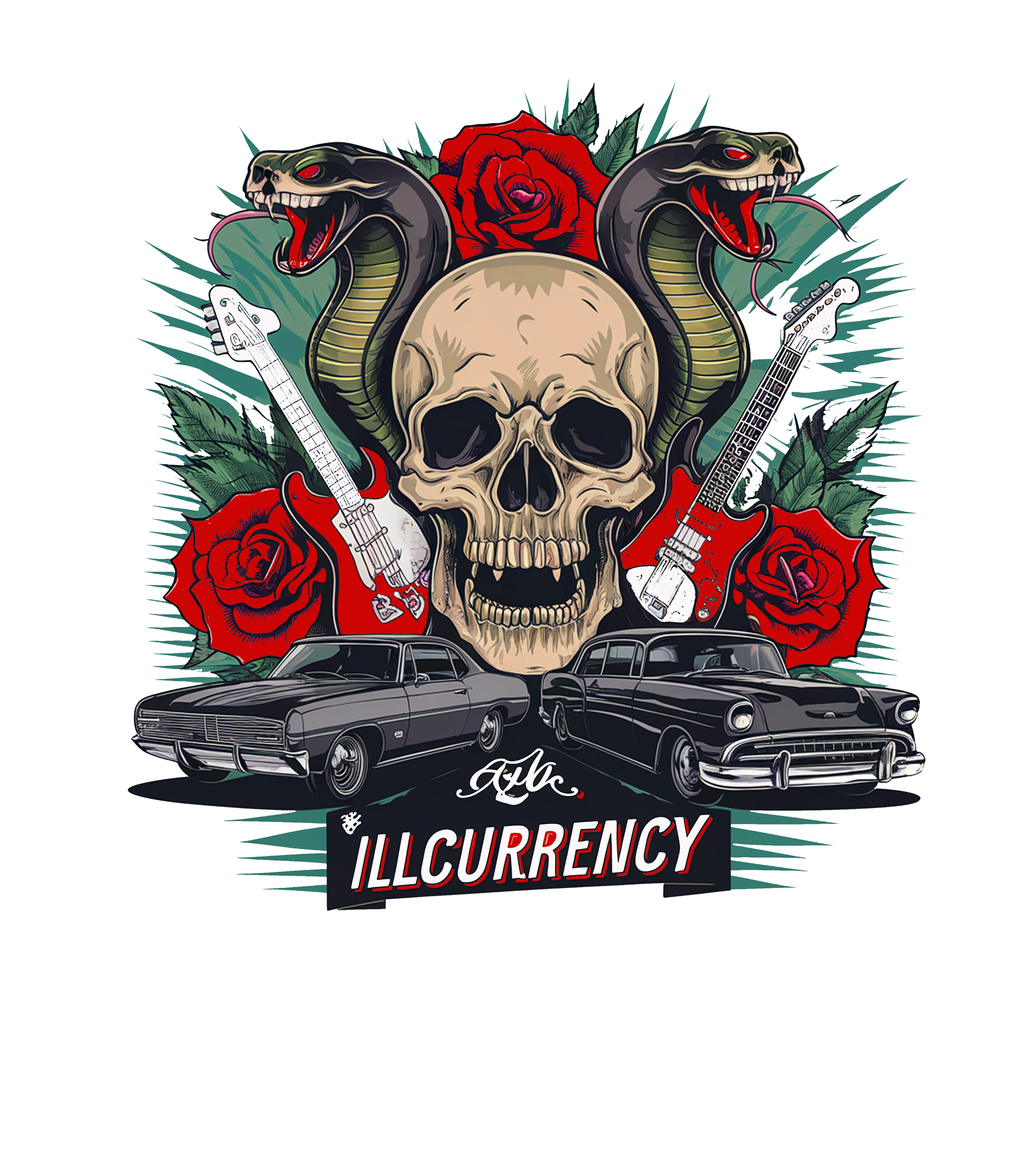 Air Jordan 12 “Red Taxi” | illcurrency Black T-Shirt (Guitars and Roses Vintage)