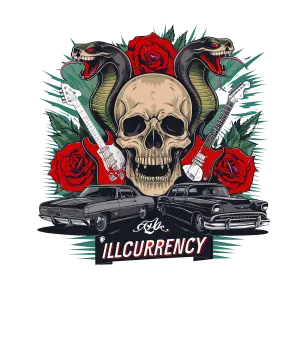 Air Jordan 12 “Red Taxi” | illcurrency Black T-Shirt (Guitars and Roses Vintage)