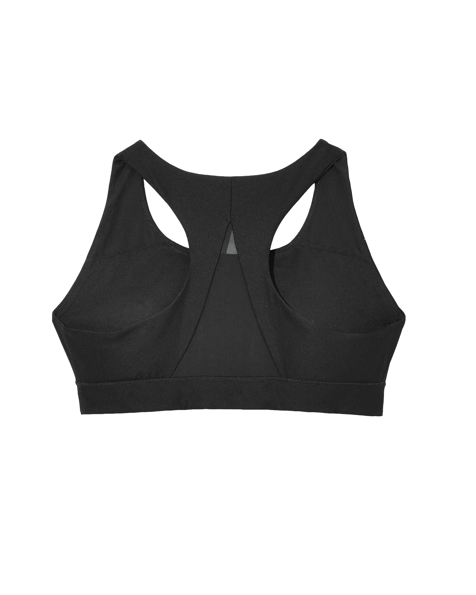 Alm Sports Bra with Mesh Details | Black