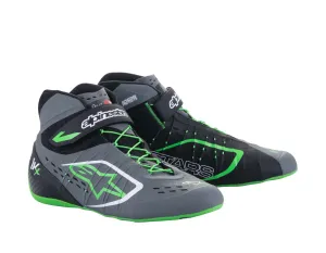 ALPINESTARS 2712123_1116_5 Karting shoes TECH-1 KX V2, black/dark grey/green fluo, Size 37