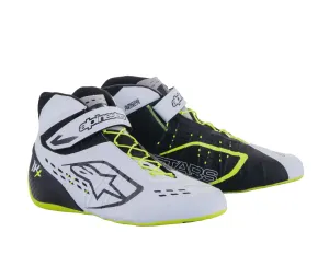 ALPINESTARS 2712123_125_13 Karting shoes TECH-1 KX V2, black/white/yellow fluo, Size 47