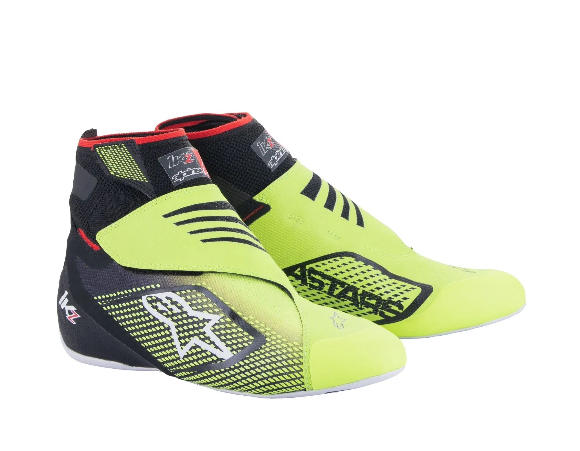 ALPINESTARS 2713023_155_8 Karting shoes TECH-1 KZ V2, black/yellow fluo, Size 40,5