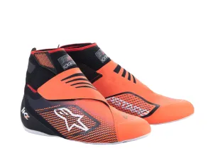 ALPINESTARS 2713023_156_8 Karting shoes TECH-1 KZ V2, black/orange fluo, Size 40,5