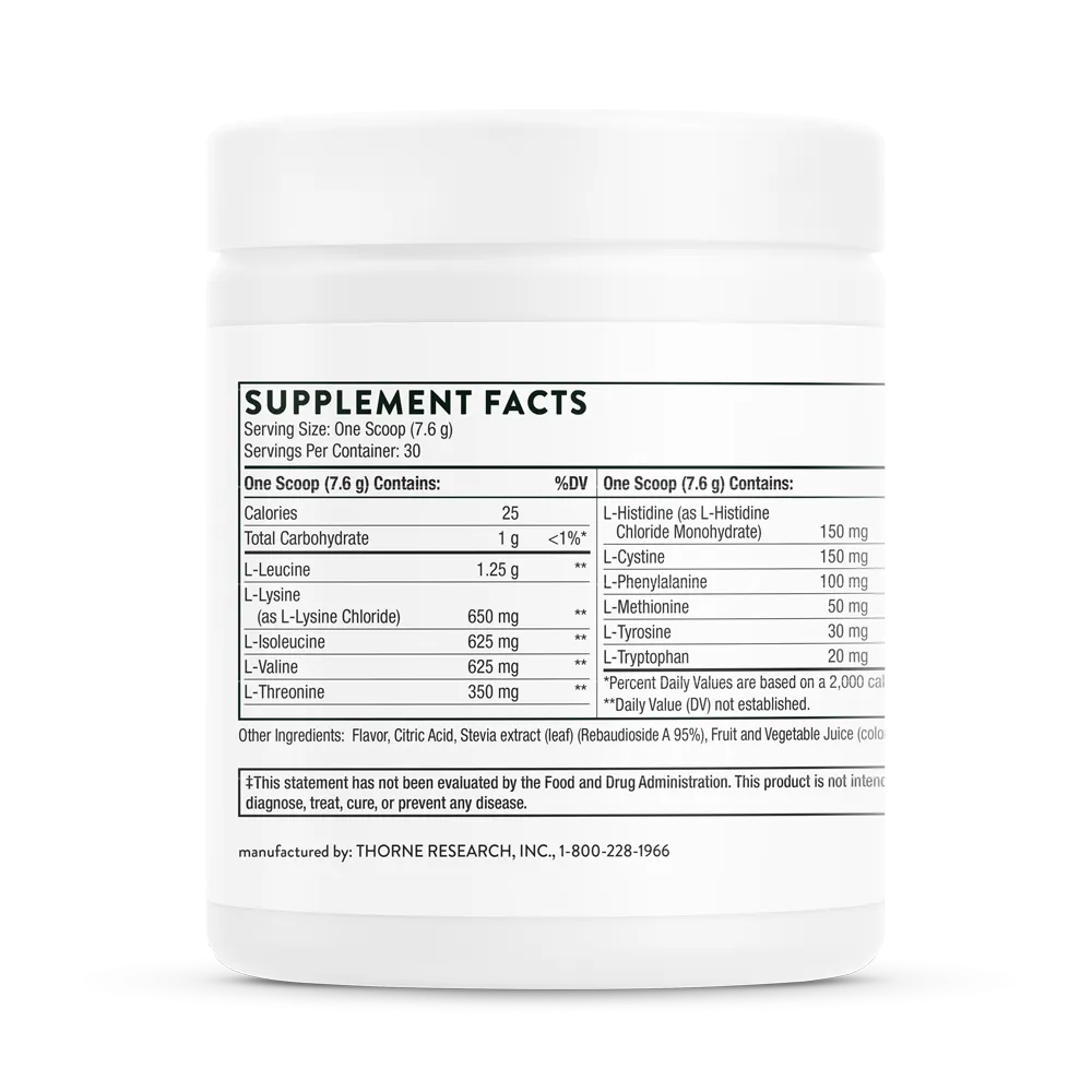 Amino Complex (Berry) - Thorne - Branched Chain Amino Acids - BCAA & EAA for Muscle, Ligament and Tendon Support