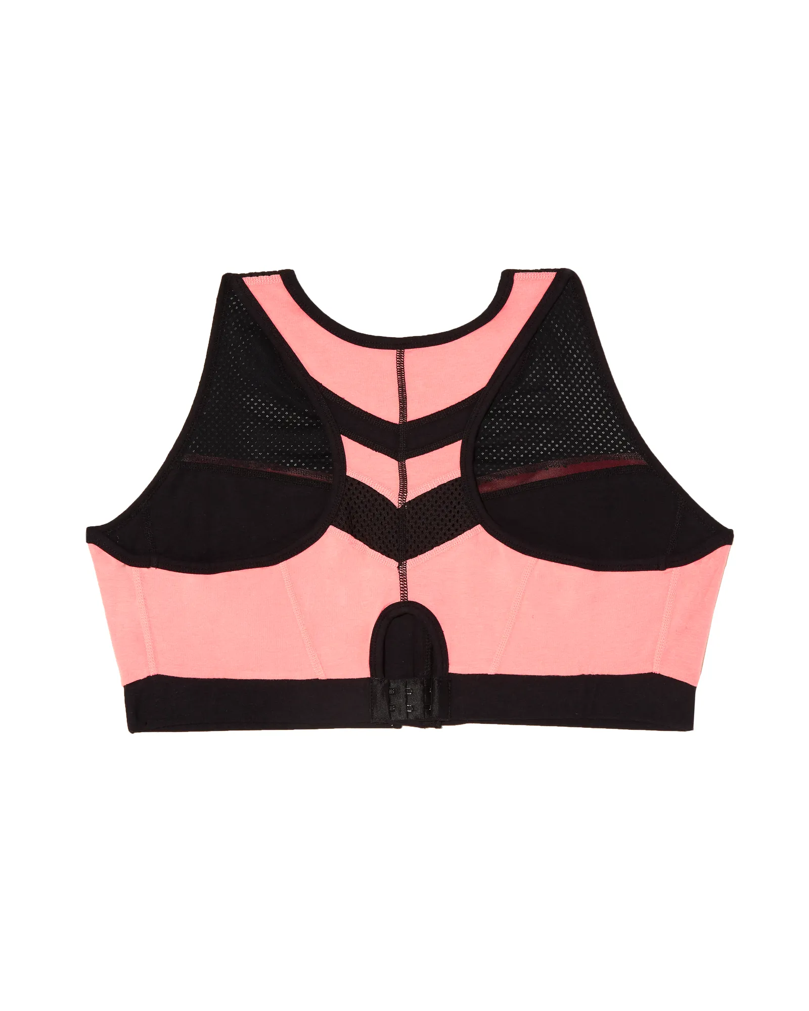 Amur Zip Front Sports Bra | Peach / Black