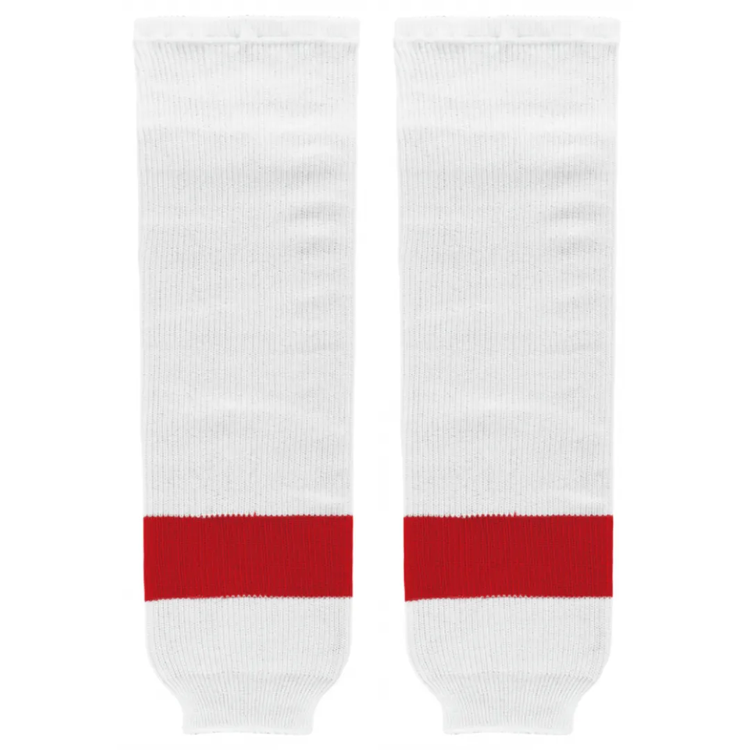 Athletic Knit (AK) HS630-203 Rocket Laval White Knit Ice Hockey Socks