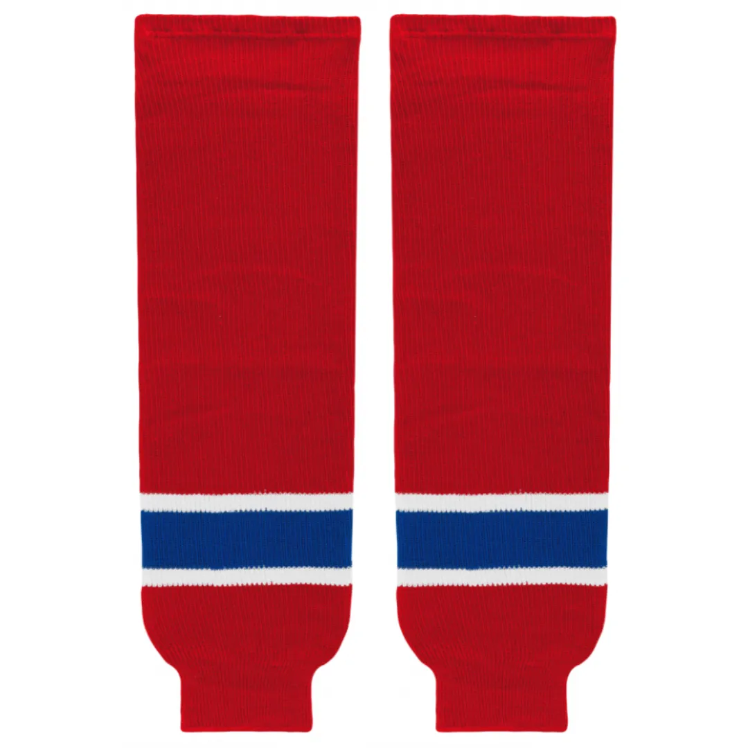 Athletic Knit (AK) HS630-308 Montreal Canadiens Red Knit Ice Hockey Socks