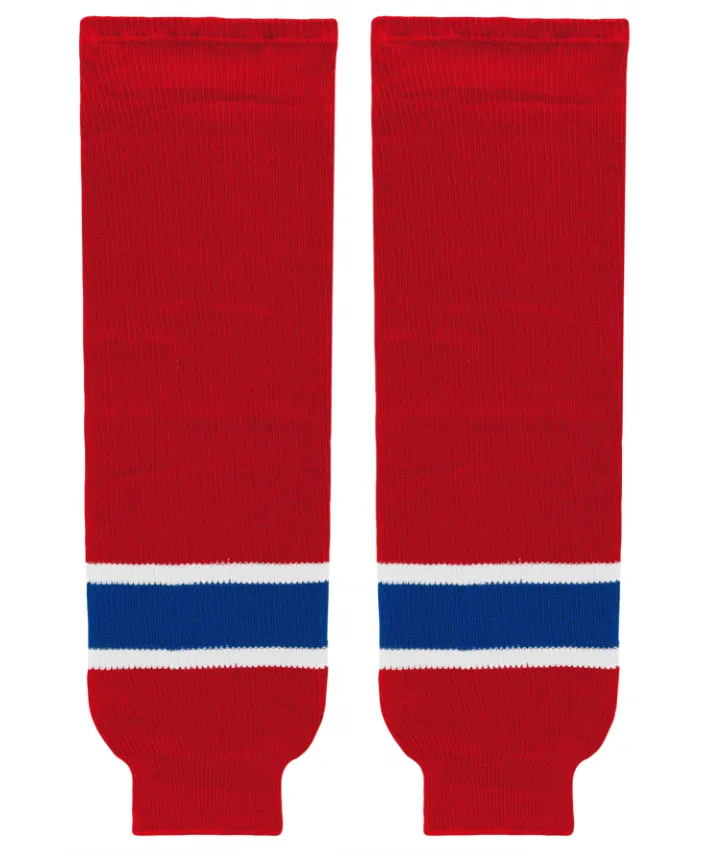 Athletic Knit (AK) HS630-308 Montreal Canadiens Red Knit Ice Hockey Socks