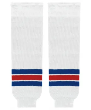 Athletic Knit (AK) HS630-313 Kitchener Rangers White Knit Ice Hockey Socks