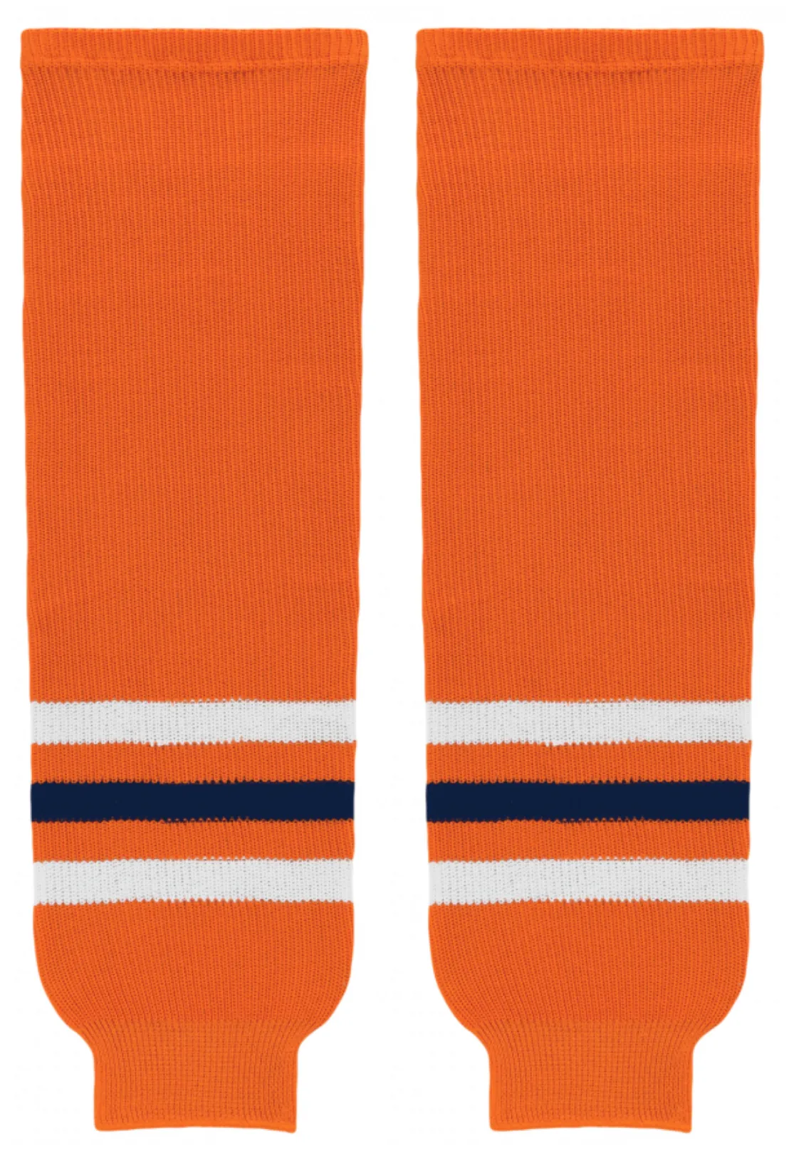 Athletic Knit (AK) HS630-369 2017 Edmonton Oilers Orange Knit Ice Hockey Socks