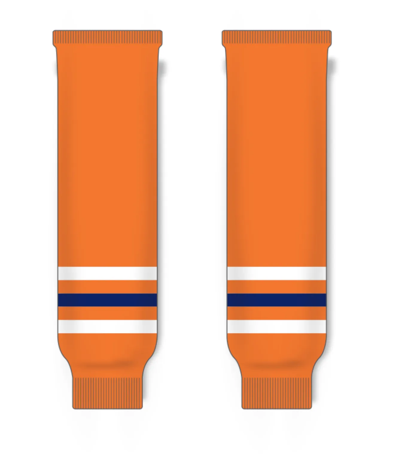 Athletic Knit (AK) HS630-369 2017 Edmonton Oilers Orange Knit Ice Hockey Socks