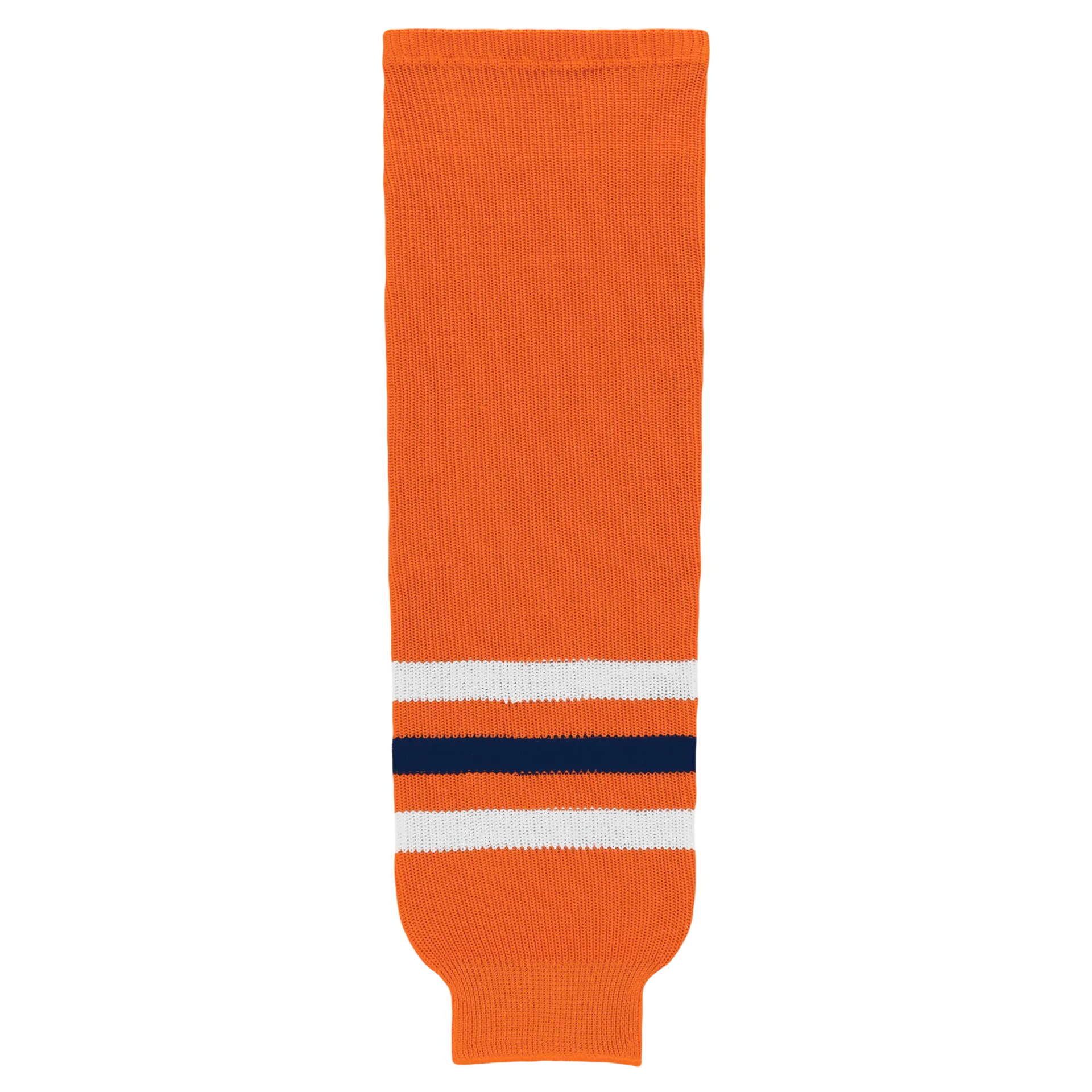 Athletic Knit (AK) HS630-369 2017 Edmonton Oilers Orange Knit Ice Hockey Socks