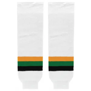 Athletic Knit (AK) HS630-407 Minnesota North Stars White with Black Stripe Knit Ice Hockey Socks