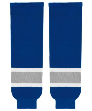 Athletic Knit (AK) HS630-446 Royal Blue/Grey/White Knit Ice Hockey Socks