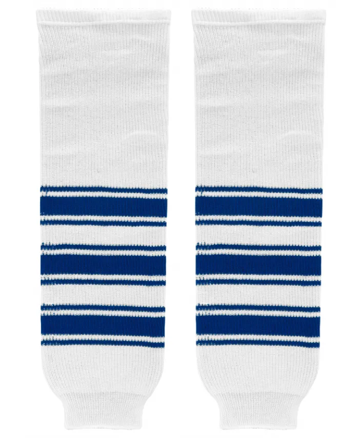 Athletic Knit (AK) HS630-505 New Toronto Maple Leafs White Knit Ice Hockey Socks