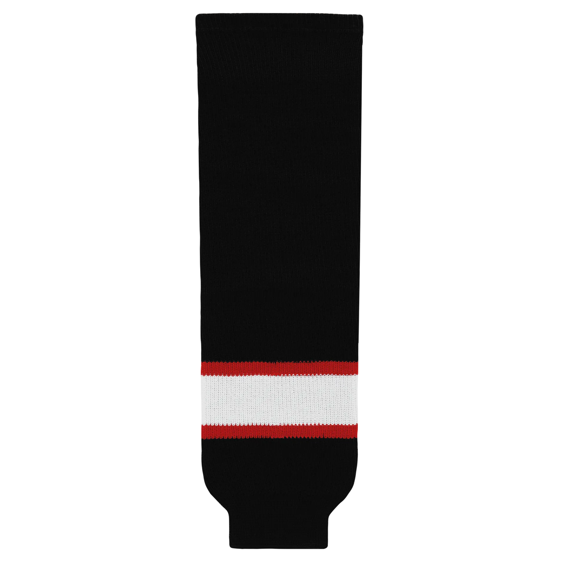 Athletic Knit (AK) HS630-536 Ottawa Senators Black with White Stripe Knit Ice Hockey Socks