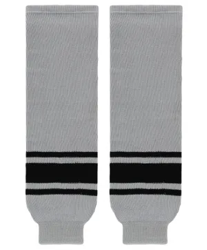 Athletic Knit (AK) HS630-822 Grey/Black Knit Ice Hockey Socks