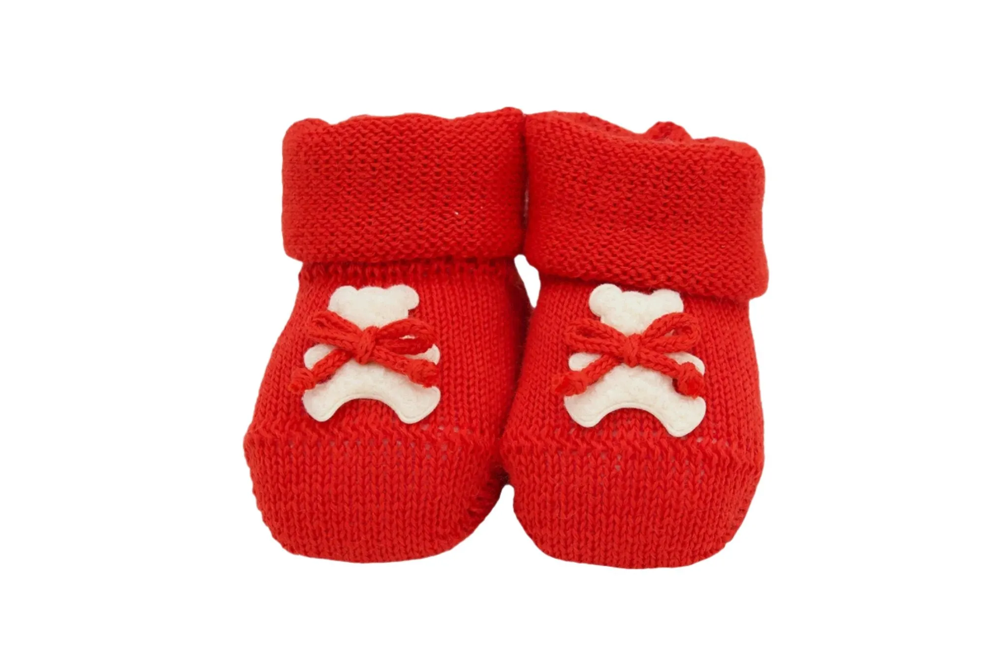 Baby Shoes with Bears - Red