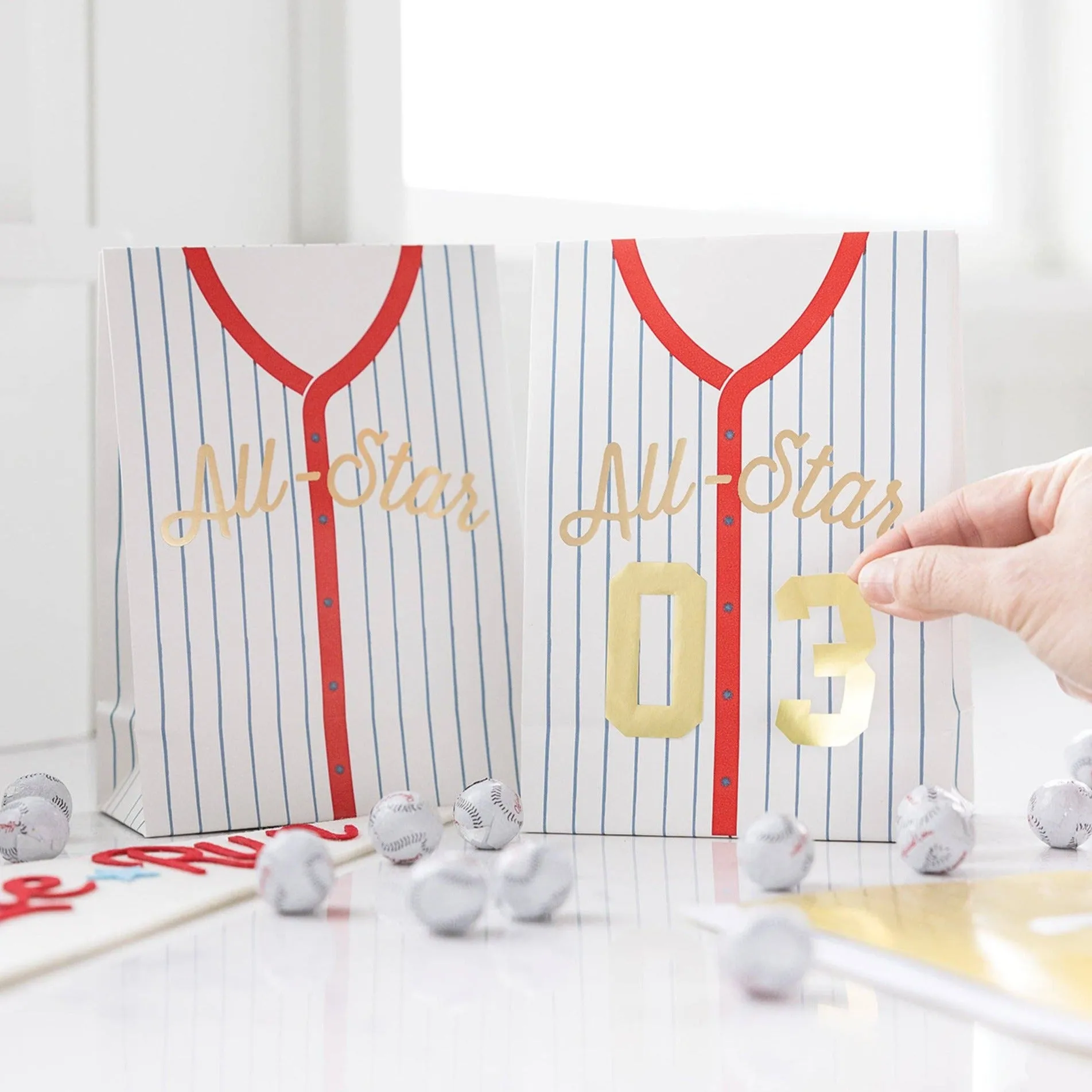 BASEBALL JERSEY TREAT BAGS