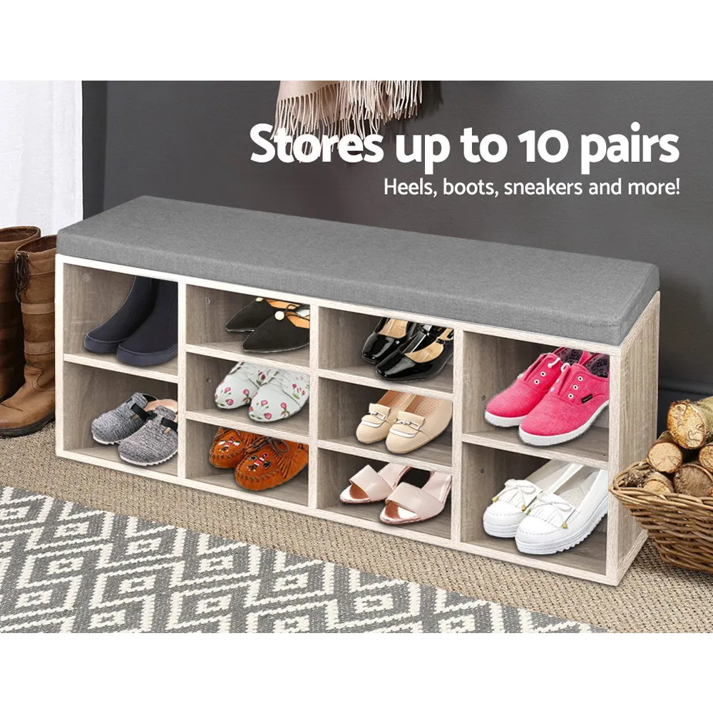 Bench Wooden Shoe Rack Storage