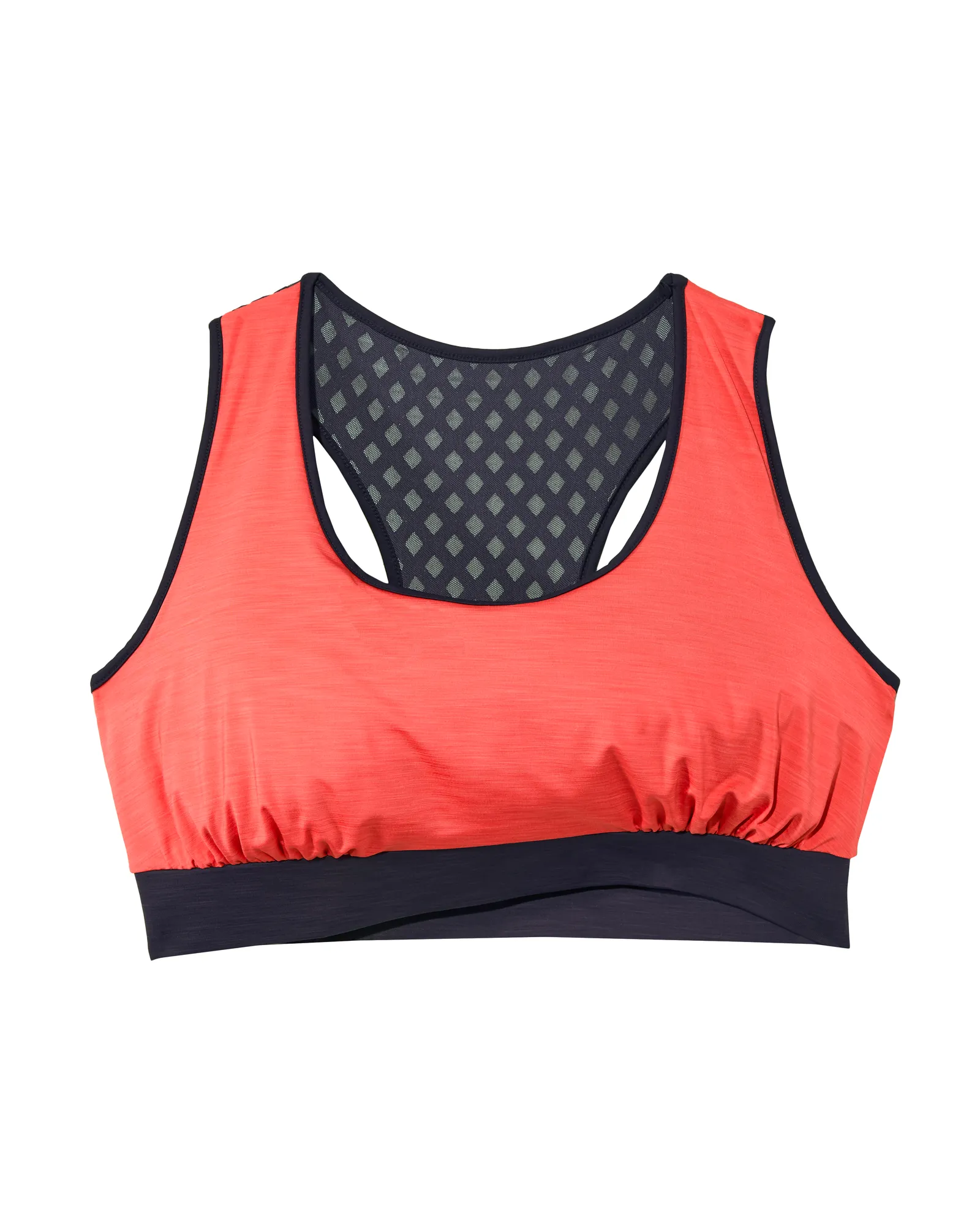 Benmore Sports Bra | Coral / Navy