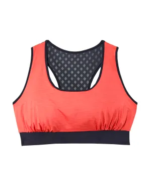 Benmore Sports Bra | Coral / Navy