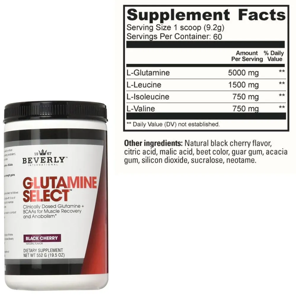 Beverly International Glutamine Select plus BCAAs 552 Grams