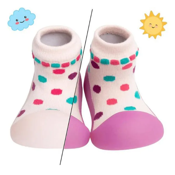 BigToes First Walker Shoes - Chameleon - Original Polka Pink