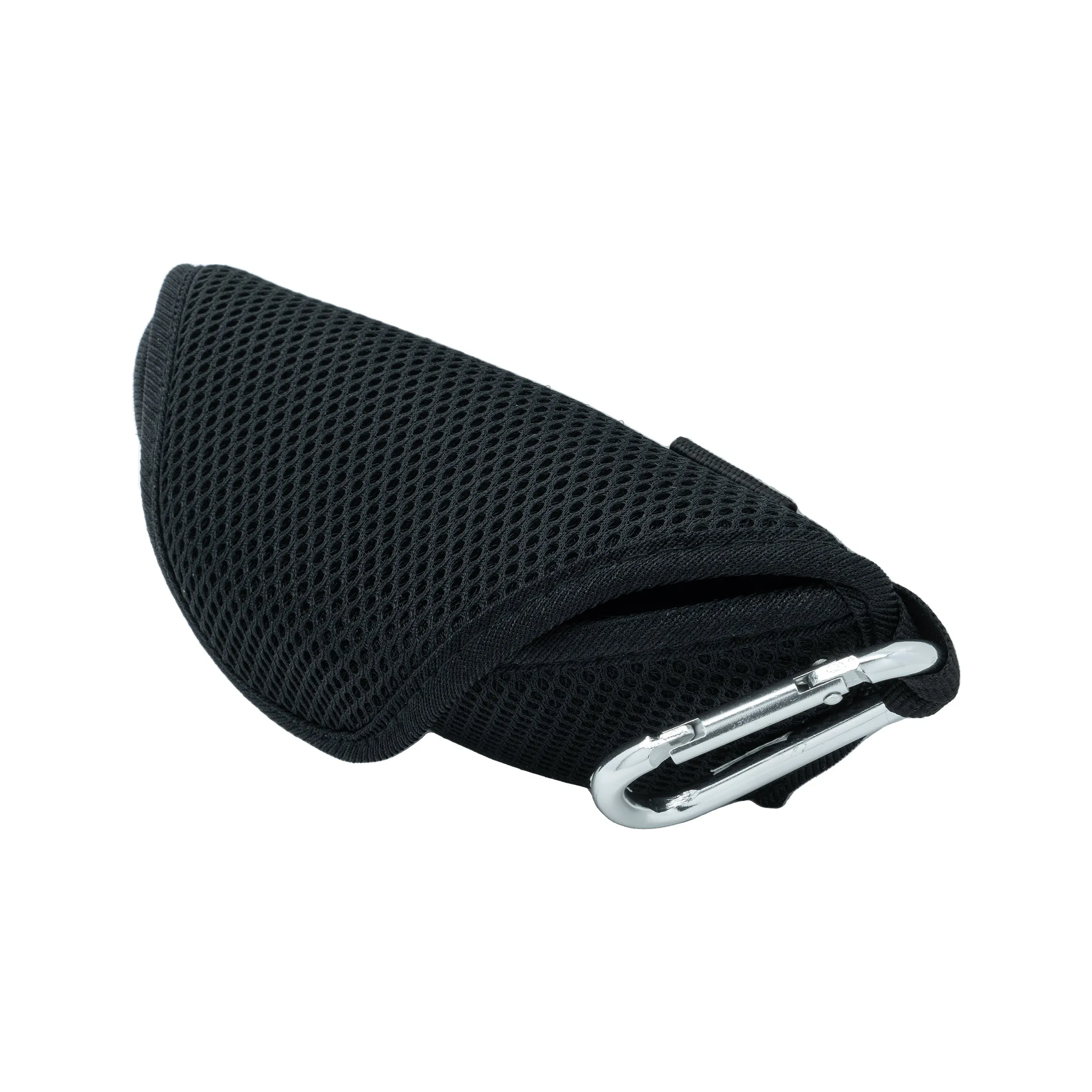 Black Sports Flap Closure Case with Metal Clip