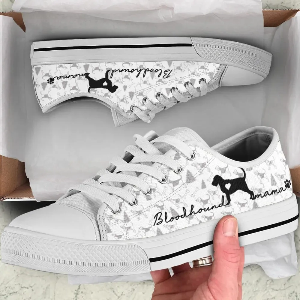 Bloodhound Low Top, Dog Printed Shoes, Canvas Shoes For Men, Women