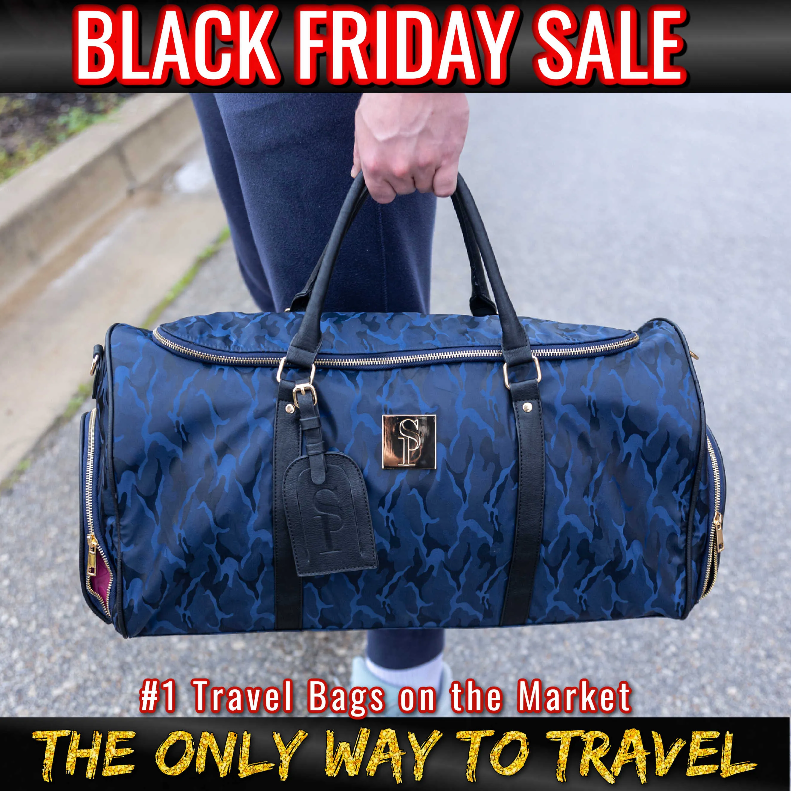 Blue Camo Duffle (BLACK FRIDAY SALE)