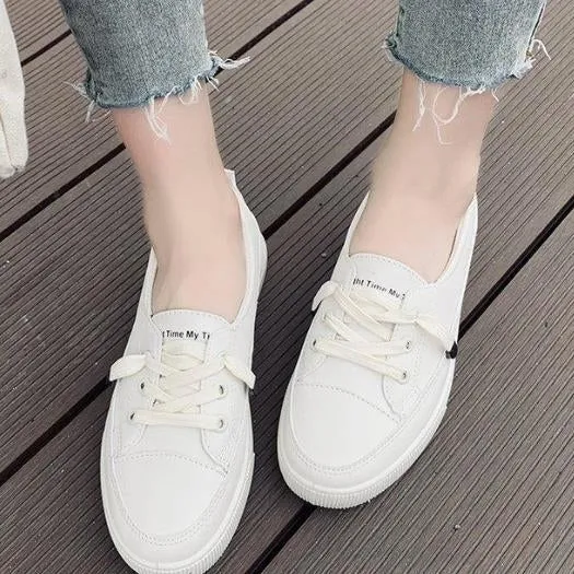 board shoes leather surface small white shoes womens Korean version versatile Instagram womens shoes