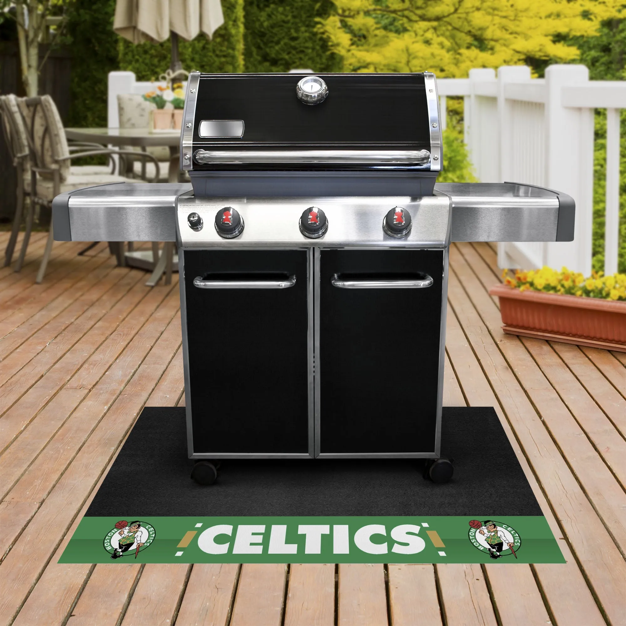 Boston Celtics Vinyl Grill Mat - 26in. x 42in.