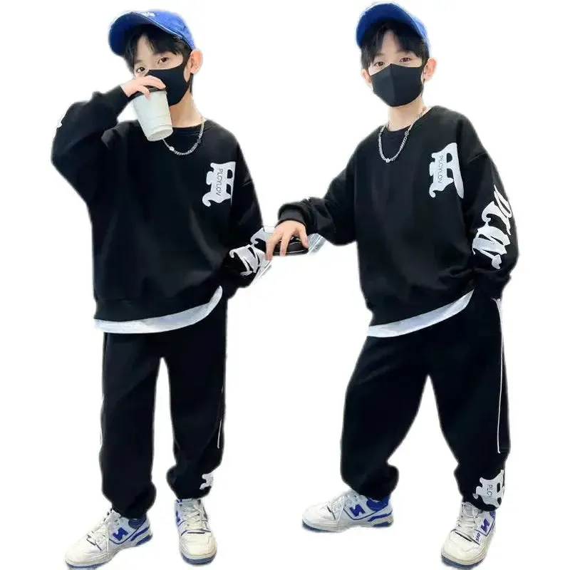 Boys' Sports Sweater Two-piece Set