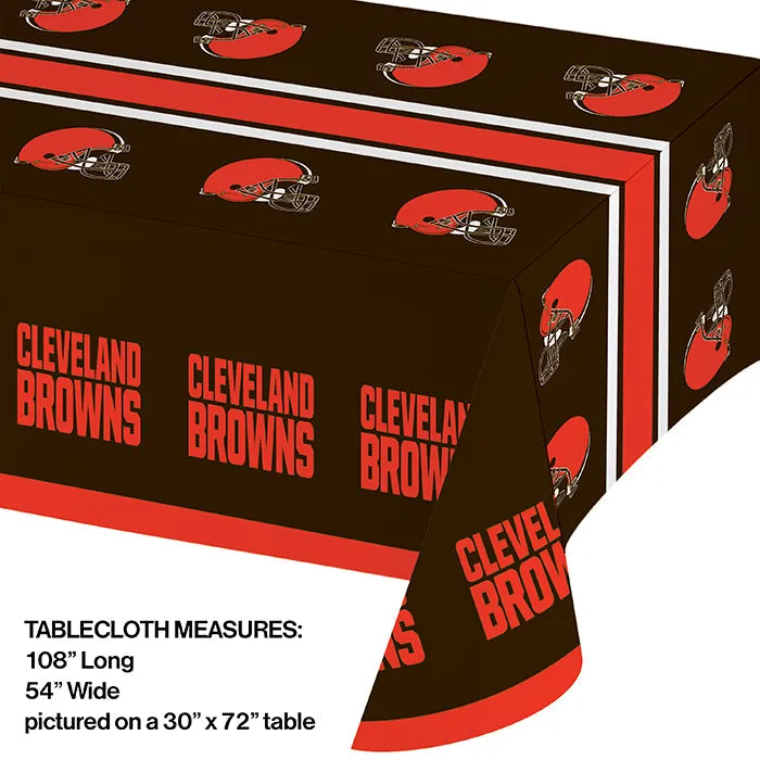 Bulk Cleveland Browns Plastic Table Covers (12 per Case)