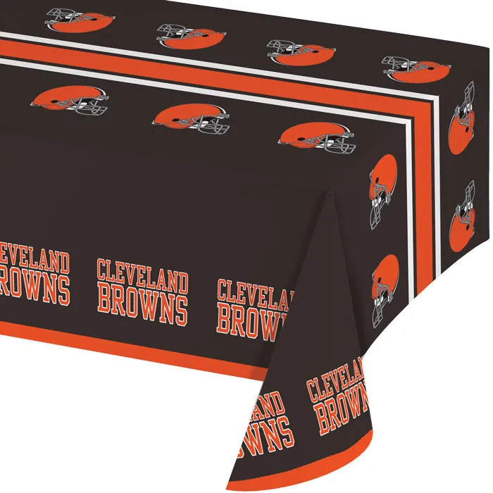 Bulk Cleveland Browns Plastic Table Covers (12 per Case)