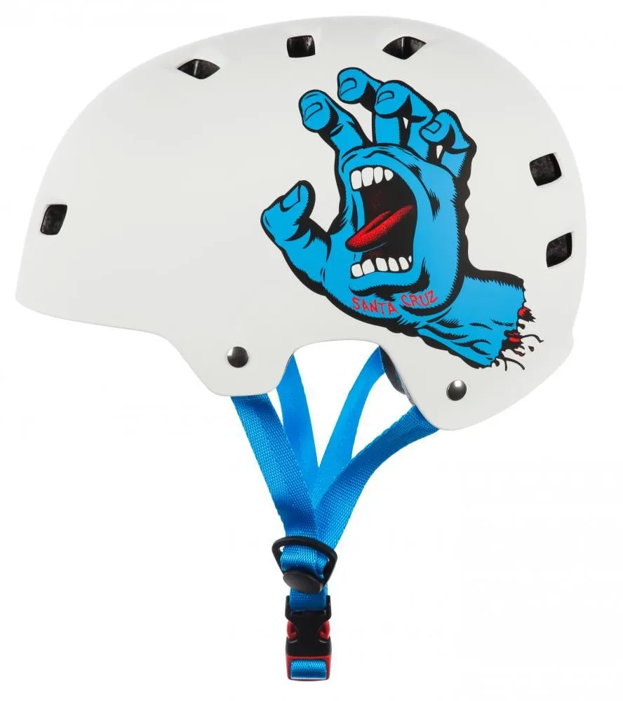 Bullet x Santa Cruz Helmet Screaming Hand - Matt White