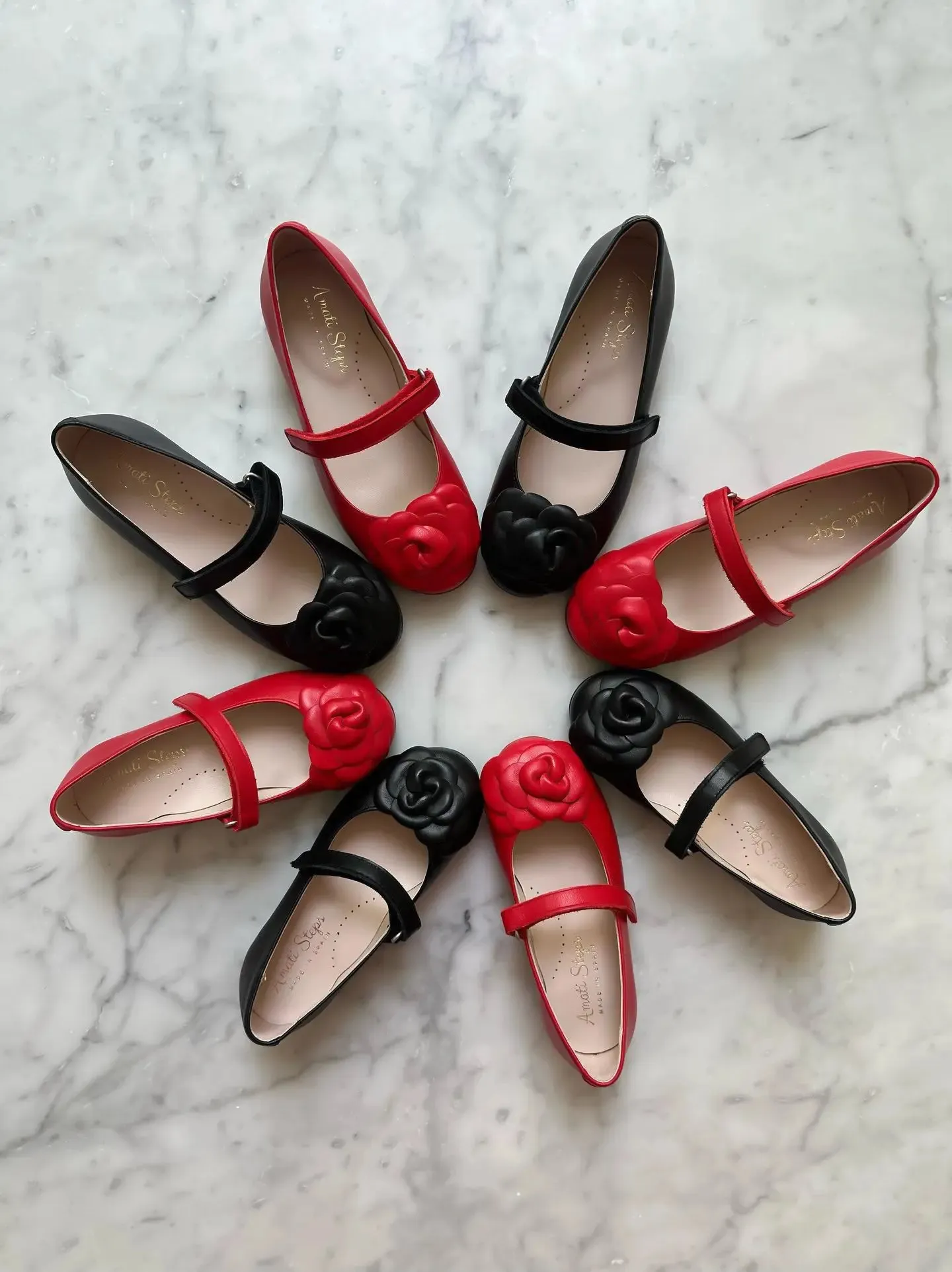 Camille- Red Leather Mary Jane Shoes