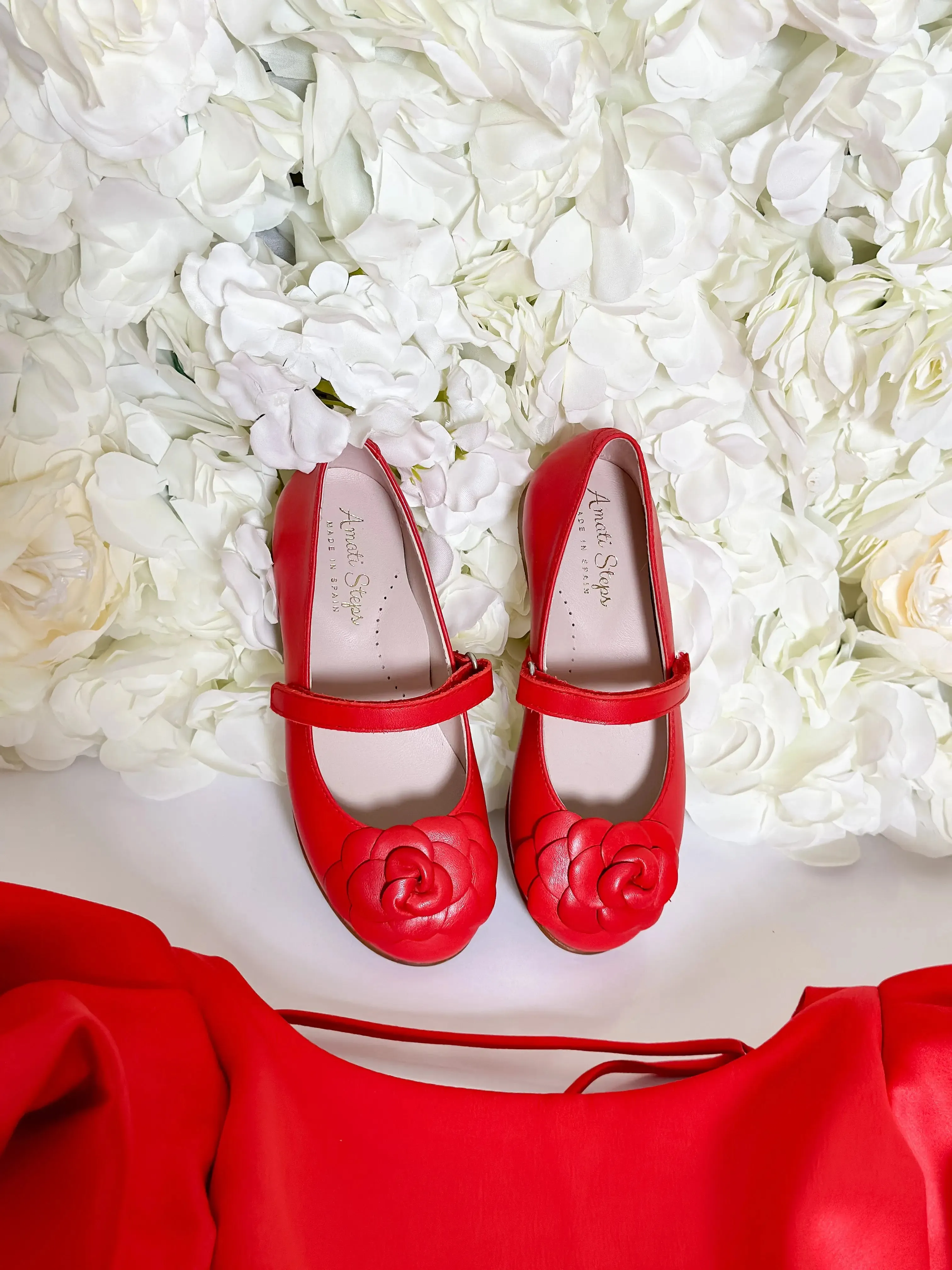 Camille- Red Leather Mary Jane Shoes