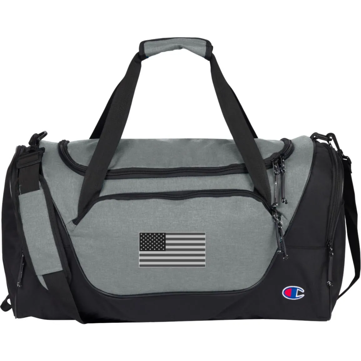 Champion Duffel Grey American Flag