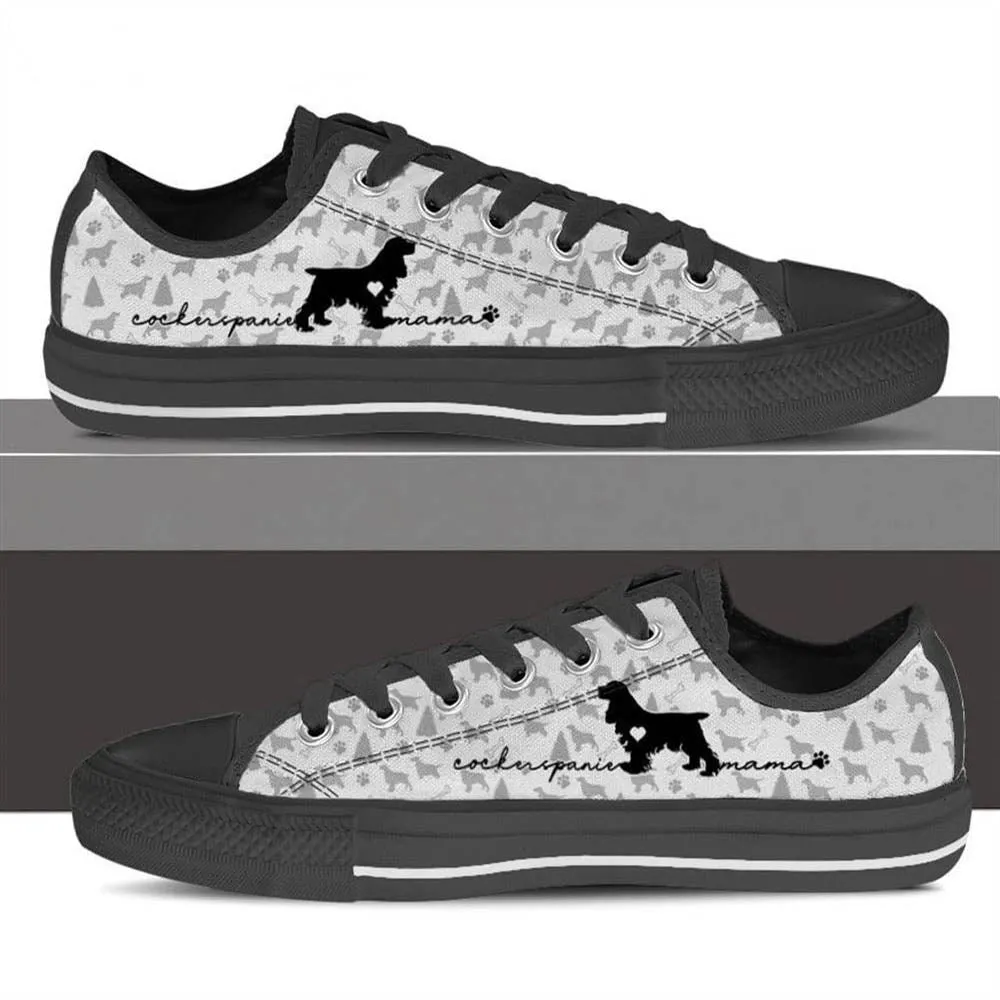 Cocker Spaniel Low Top Shoes, Dog Printed Shoes, Canvas Shoes For Men, Women