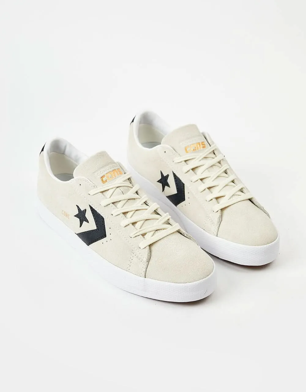 Converse Pro Leather Vulcanized Skate Shoes - Egret/Black/Egret