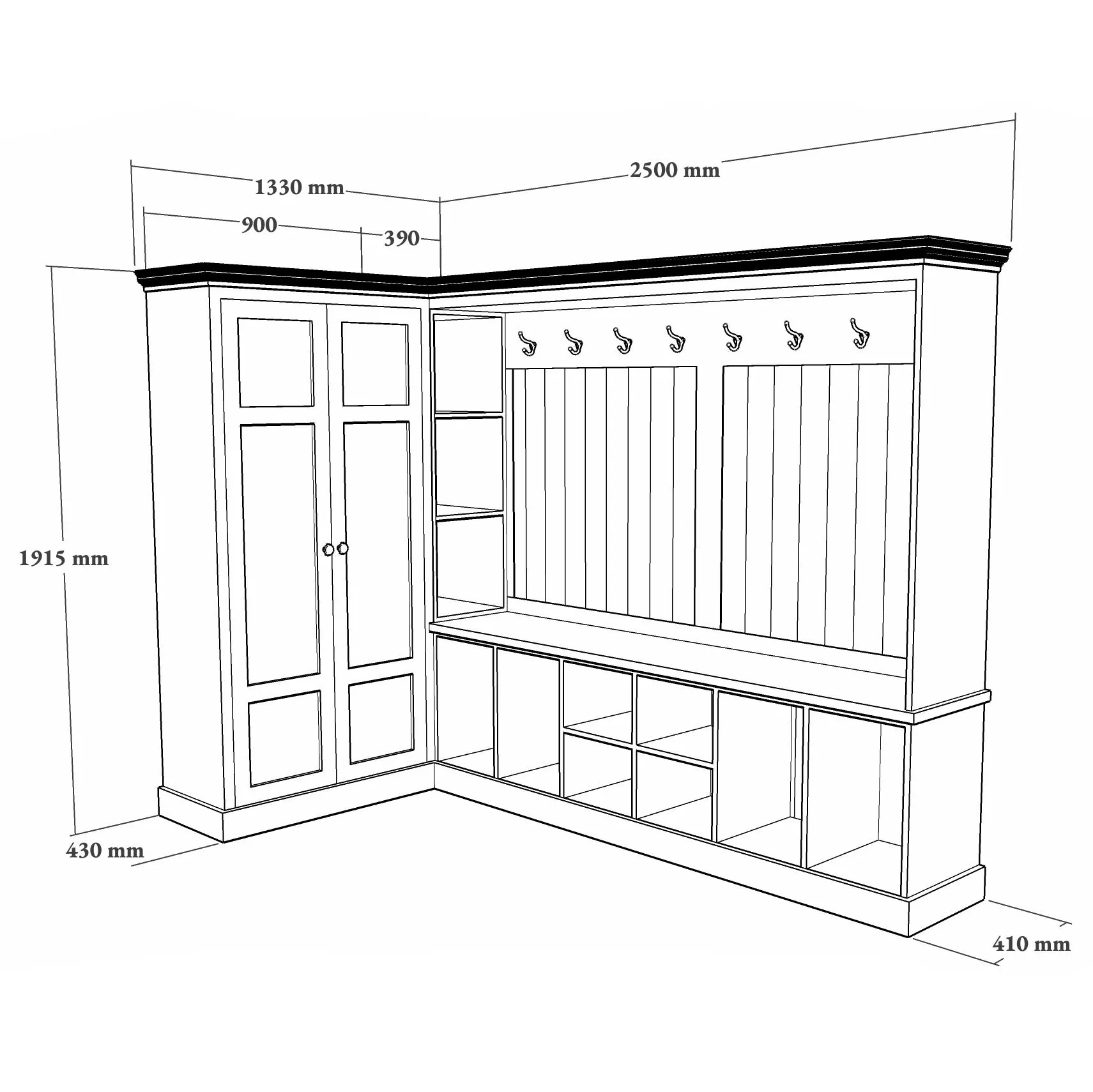 Corner Boot Room Bench