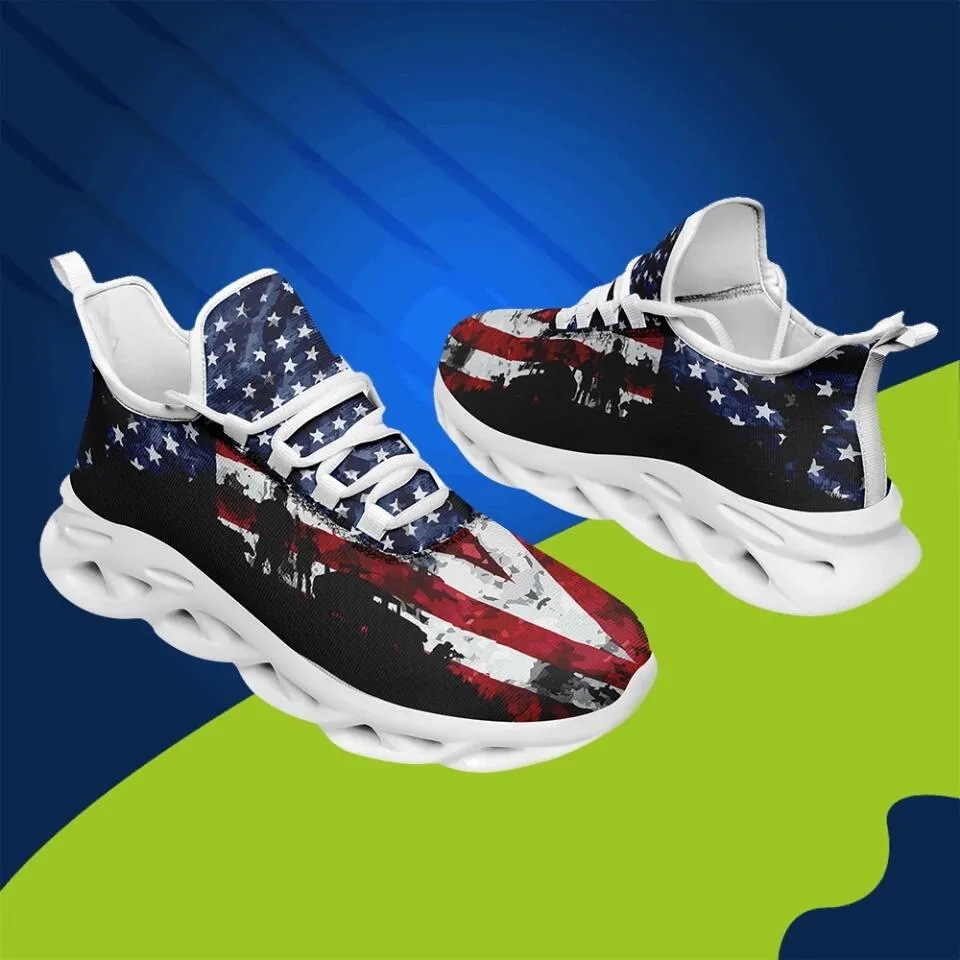 Custom Corporate Gifts, business gifts ideas MaxSoul-B03013 Custom Max Soul American Flag, USA Flag Sneakers Max Soul, Shoes, Printed Shoes