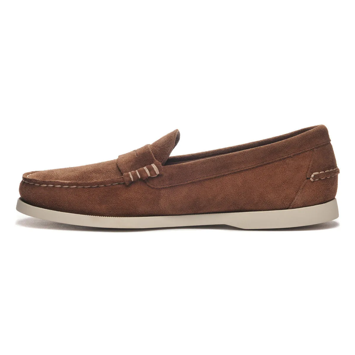 Dark Brown Dan Boat Flesh Out Suede Loafers